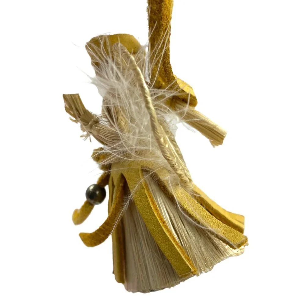 Mini Corn Husk Angel Ornament Miniature 2